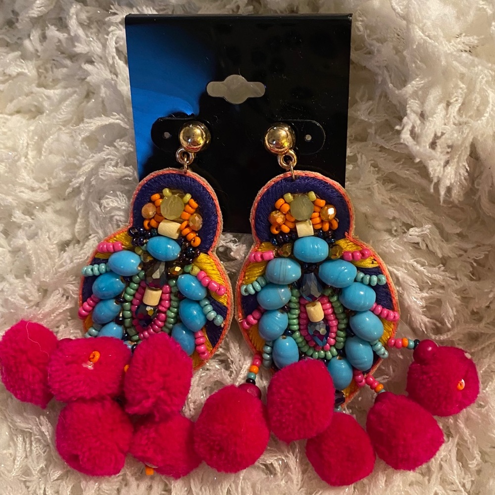 NWT Funky & Fun Bright Colorful Earrings - Picture 2 of 4